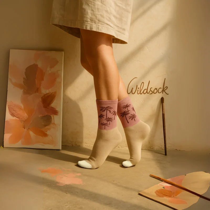 גרביים צבעוניות מעוצבות על רקע לבן – Wildsock