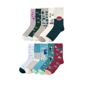 קולקציית WildSock — 10 זוגות גרביים מעוצבות, חבילת מתנה